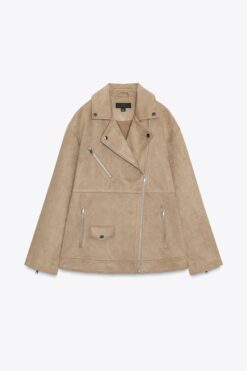 ÁO KHOÁC BIKER GIẢ DA LỘN