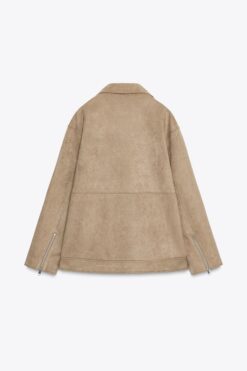 Alternative view of ÁO KHOÁC BIKER GIẢ DA LỘN