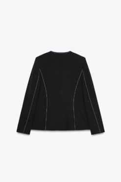 Alternative view of ÁO KHOÁC BLAZER MAY VIỀN CHẦN CHỈ NỔI