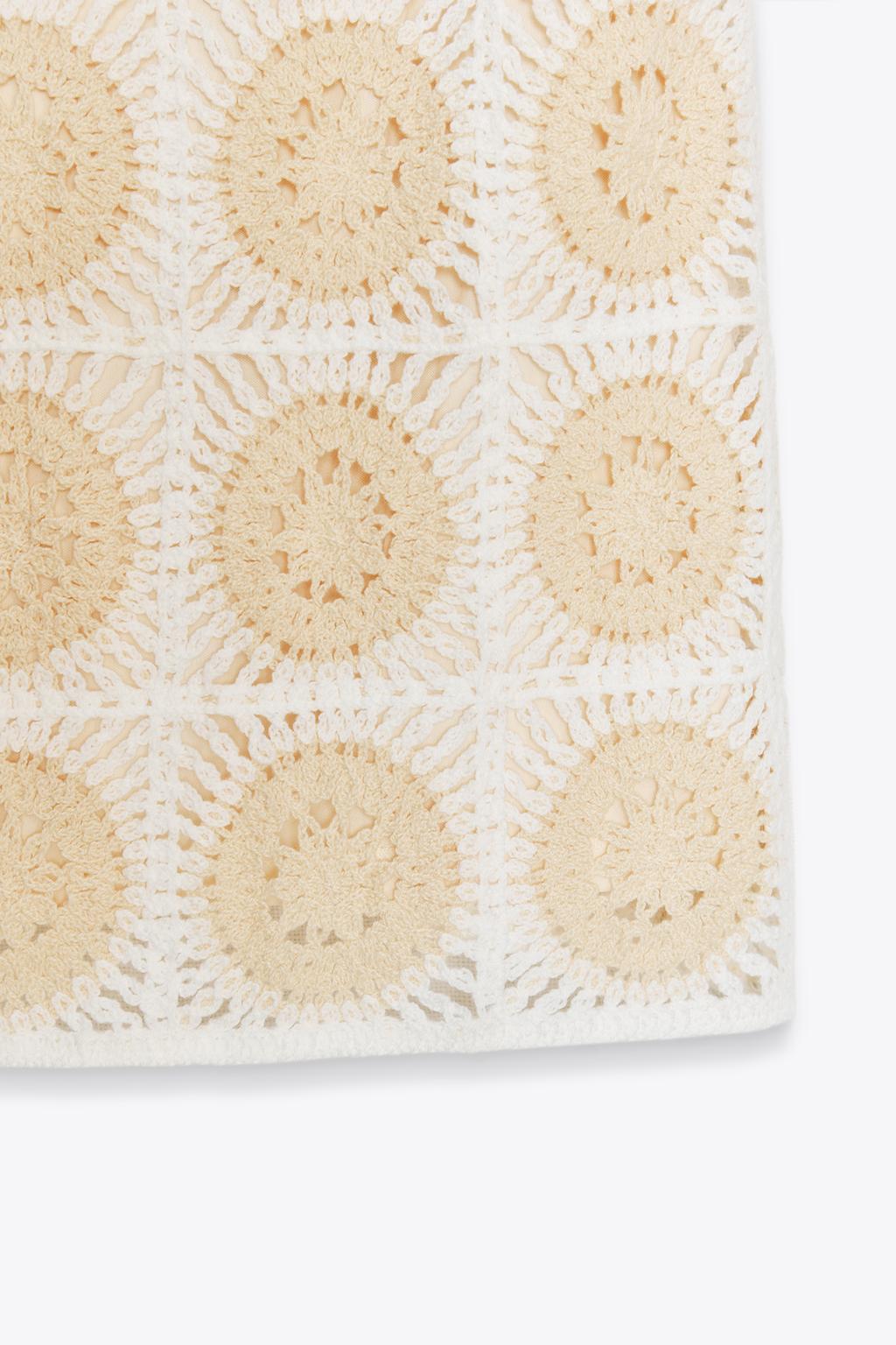 ĐẦM NGẮN PHỐI LEN MÓC - Ảnh 3