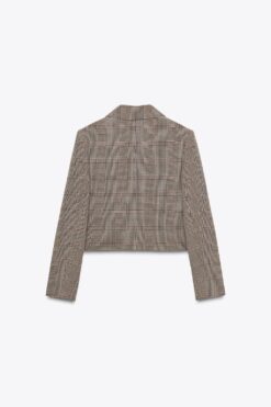 Alternative view of ÁO KHOÁC BLAZER DÁNG NGẮN HỌA TIẾT CHÂN GÀ