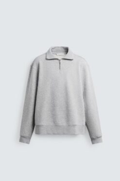 ÁO NỈ CƠ BẢN CỔ CÀI KHÓA KÉO