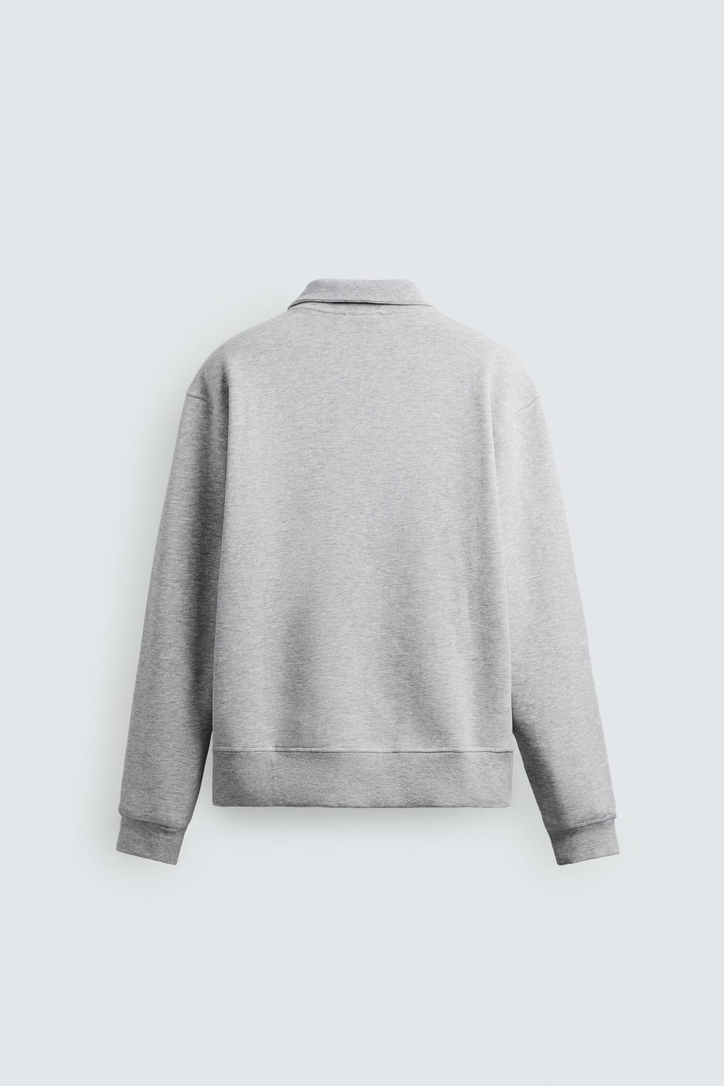 ÁO NỈ CƠ BẢN CỔ CÀI KHÓA KÉO - Ảnh 2