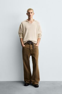 Alternative view of ÁO POLO DỆT KIM PHỐI CHI TIẾT RÁCH