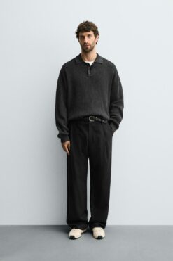 Alternative view of ÁO POLO VẢI DỆT KIM KIỂU BẠC MÀU