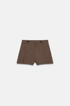 QUẦN SHORT XẾP LY KẾT HỢP KHUY