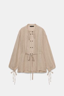 ÁO SƠ MI LINEN KẺ SỌC ZW COLLECTION