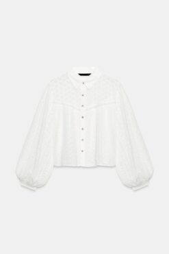 ÁO KIỂU THÊU HỌA TIẾT THỦNG LỖ